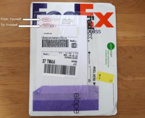 French Visa Envelope